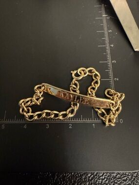 Speidel Engraved Gold Name ID Bracelet "KAYLEE" 06-92 on Back
